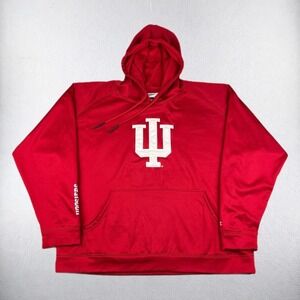 Champion Hoodie Mens 2XL Red Indiana University IU Hoosiers Performance Pullover